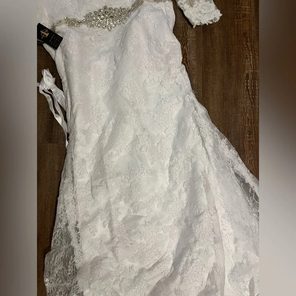 Clothfun wedding dress. Size 12. White - Picture 4 of 8